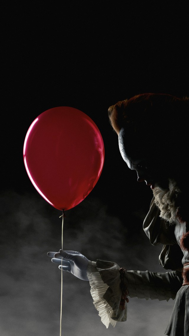 Оно, Клоун, It, Bill Skarsgard, Scary Clown, 4k (vertical)
