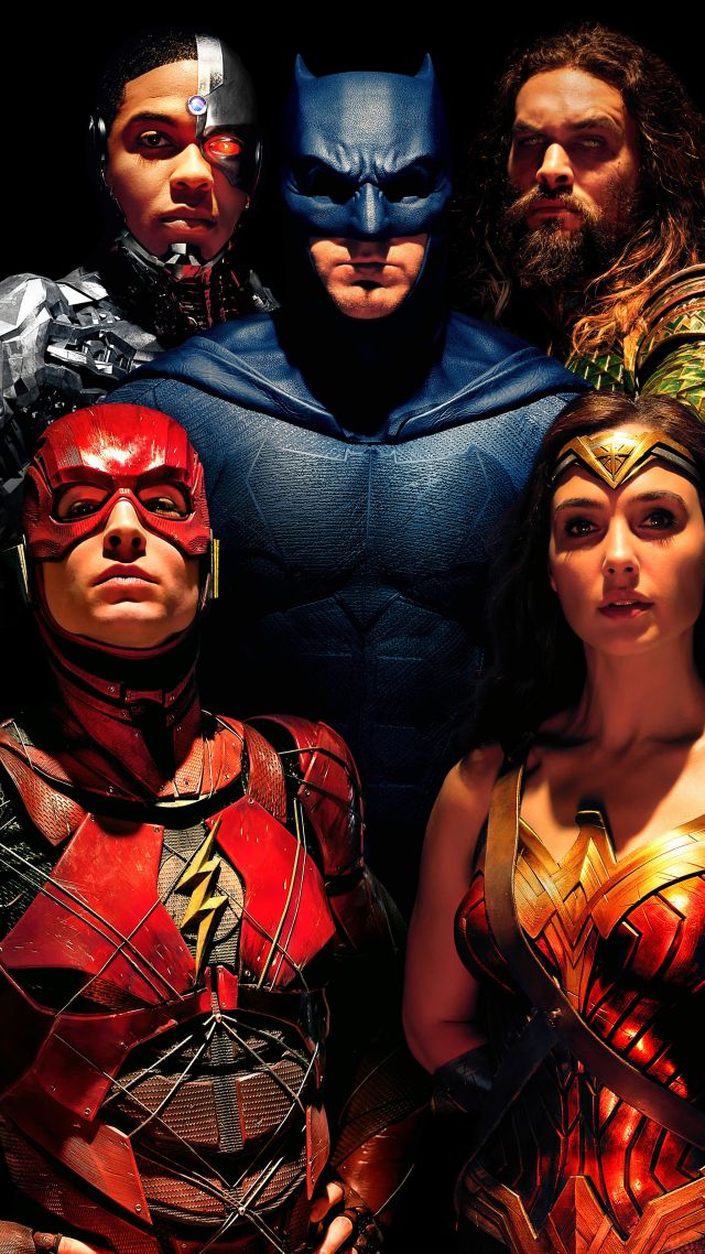 Лига справедливости, Justice League, Wonder Woman, Batman, The Flash, 8k (vertical)