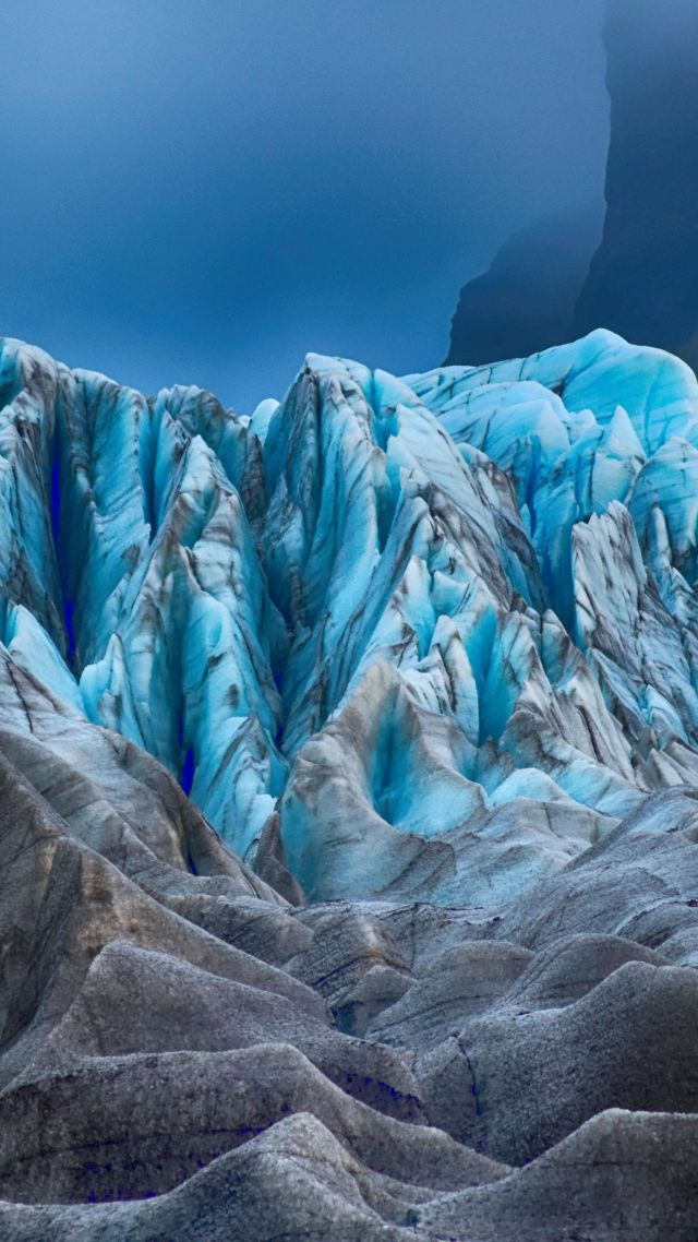 ледник, ice, glacier, 4k (vertical)
