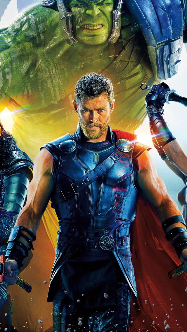 Тор 3: Рагнарек, Thor: Ragnarok, Chris Hemsworth, Tom Hiddleston, Tessa Thompson, poster, 5k (vertical)