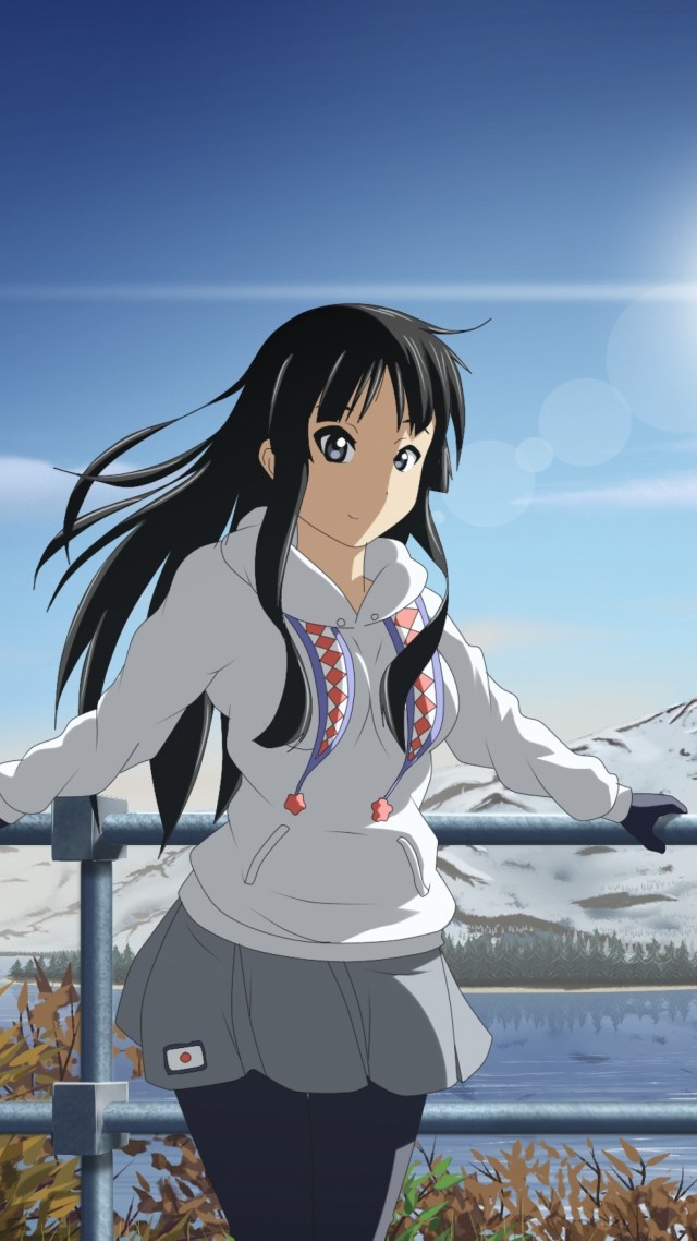 аниме, anime, Mio Akiyama, girl, beauty, 8k (vertical)