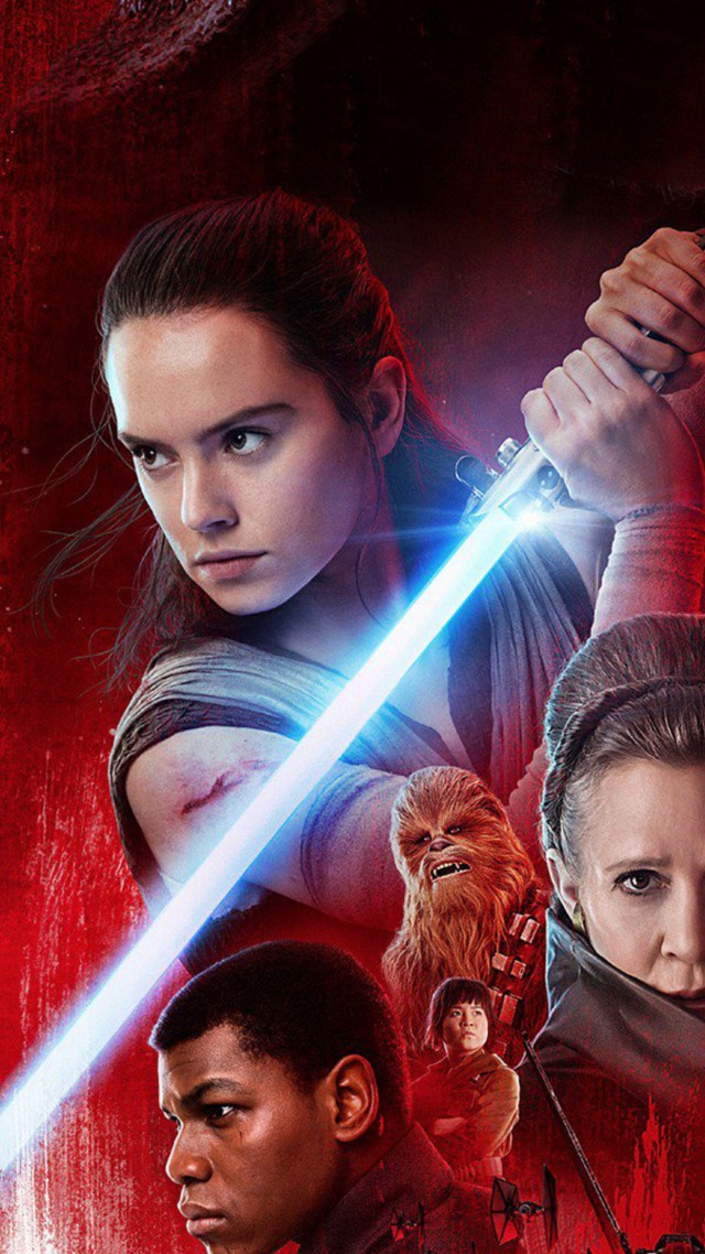 Звёздные войны: Последние джедаи, Star Wars: The Last Jedi, Daisy Ridley, Carrie Fisher, Adam Driver, poster, 4k (vertical)