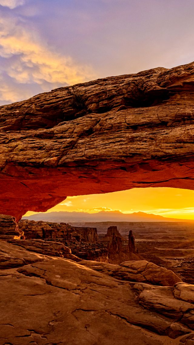 Меса Арк, штат Юта, США, горы, Mesa Arch, Utah, USA, mountains, sunrise, 8k (vertical)