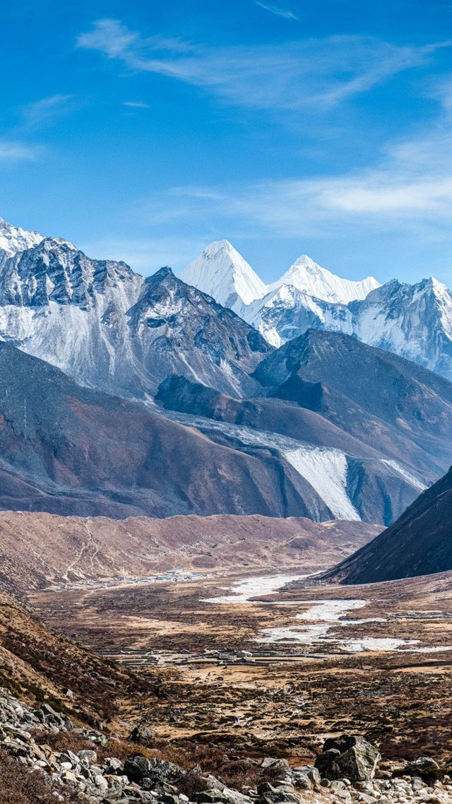 Ама-Даблам, горы, Ama Dablam, Nepal, mountains, 4k (vertical)