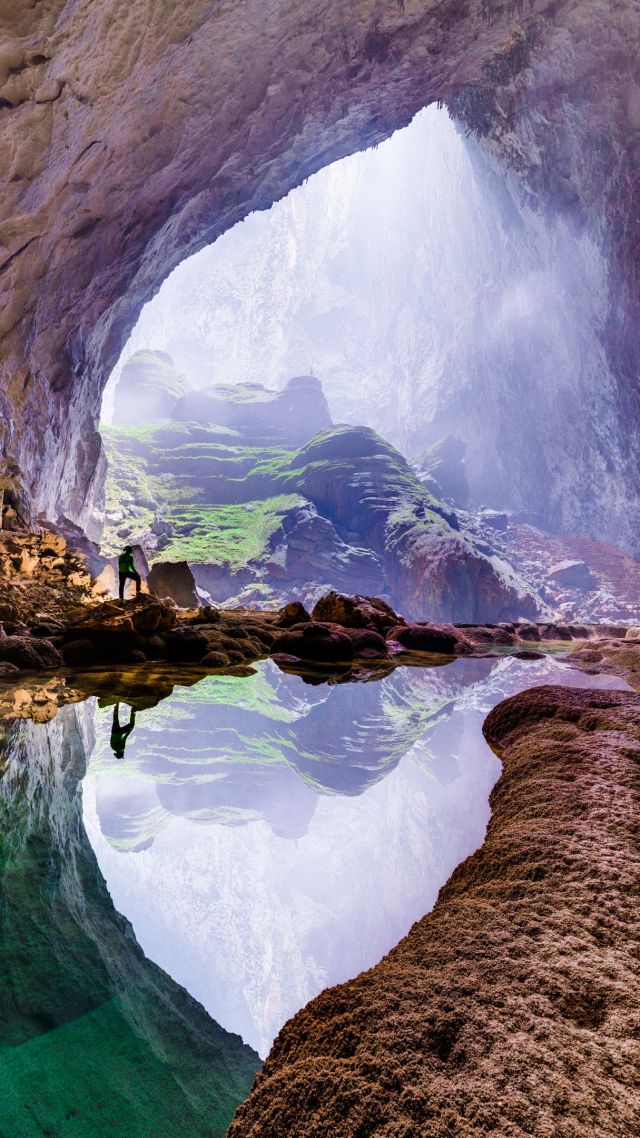 Шондонг, пещера, Son Doong, Vietnam, cave, 4k (vertical)