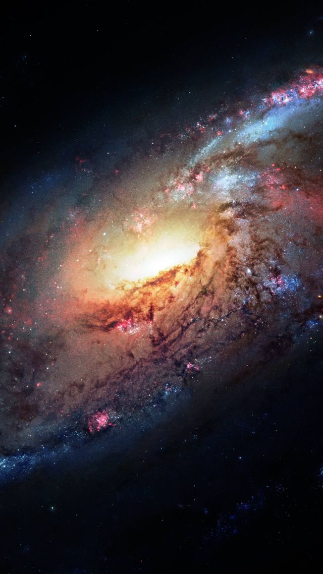звезды, Messier 106, stars, 4k (vertical)