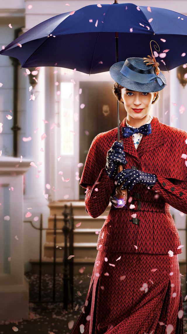 Мэри Поппинс возвращается, Mary Poppins Returns, Emily Blunt, poster, 8K (vertical)