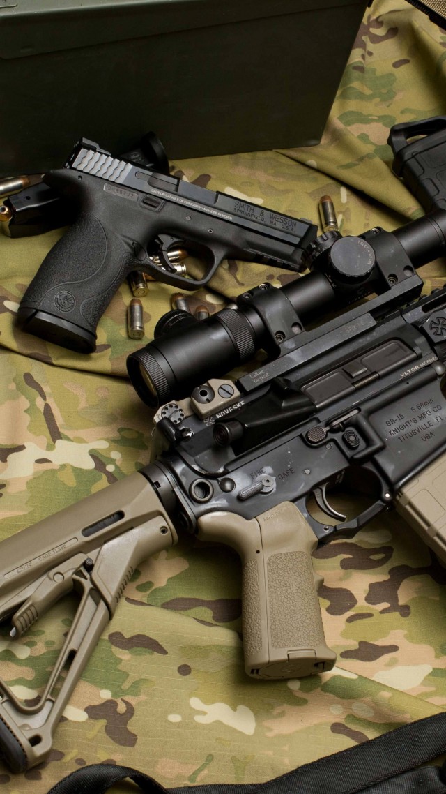 винтовка, автомат, оптика, глушитель, пистолет, M4, Larue Tactical, assault rifle, MWS, M4A1, custom, scope, silencer, ammunition, camo (vertical)