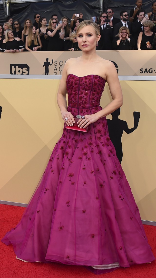 Кристен Белл, Kristen Bell, dress, Screen Actors Guild Awards 2018, 4k (vertical)