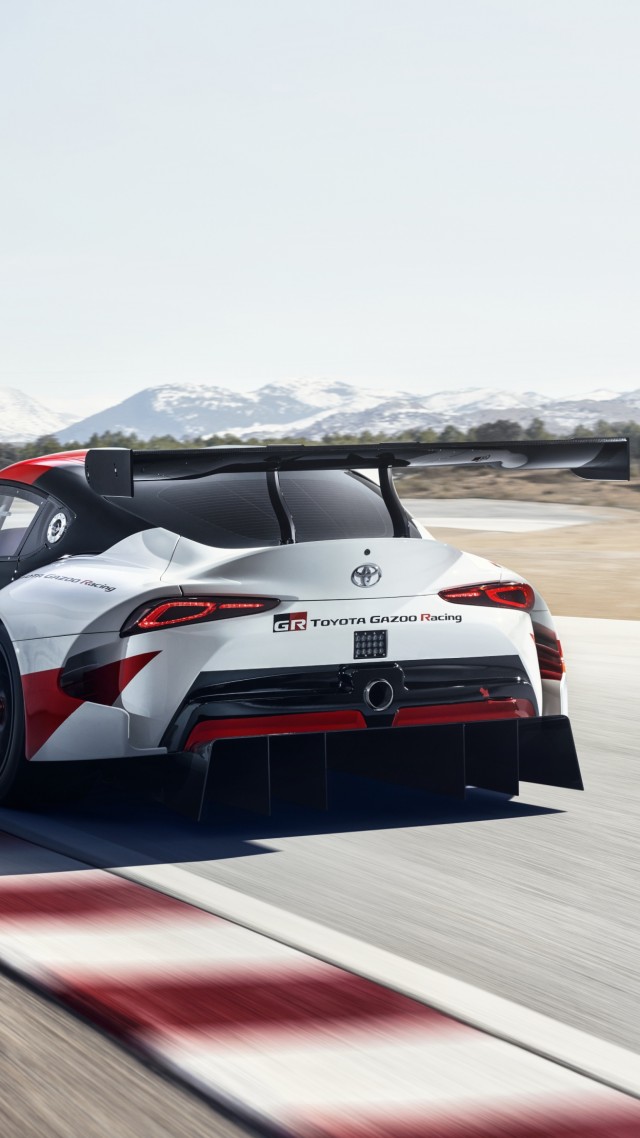 Тойота, Toyota GR Supra Racing Concept, Geneva Motor Show 2018, 4k (vertical)
