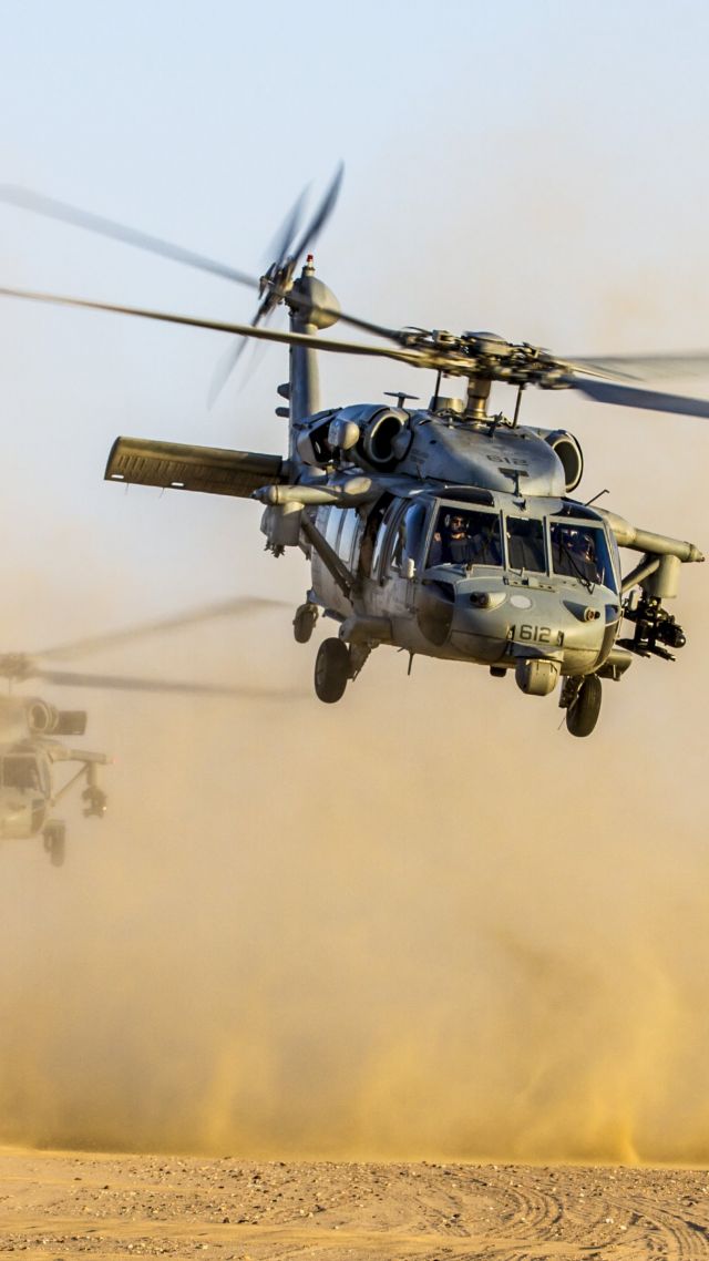 боевой вертолет, Helicopter, Black Hawk, US Army, 4k (vertical)