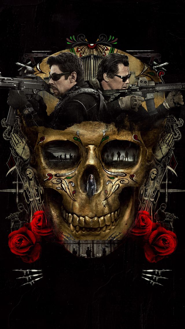 Убийца 2. Против всех, Sicario: Day Of The Soldado, Josh Brolin, Benicio Del Toro, 8k (vertical)