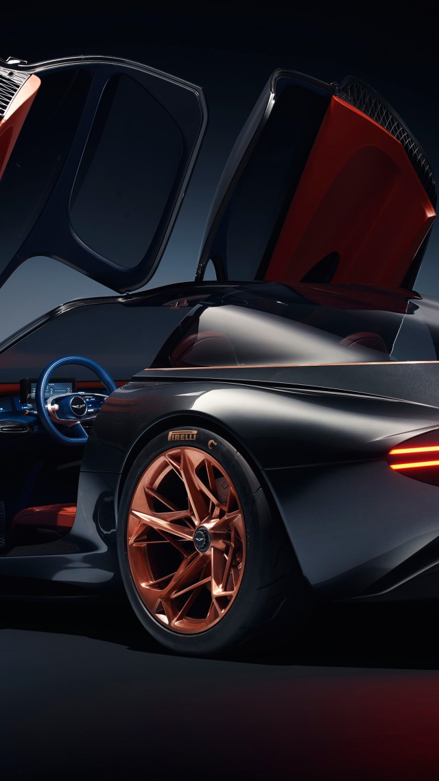 Электромобиль, Genesis Essentia, sport car, electric cars, Concept, 4k (vertical)