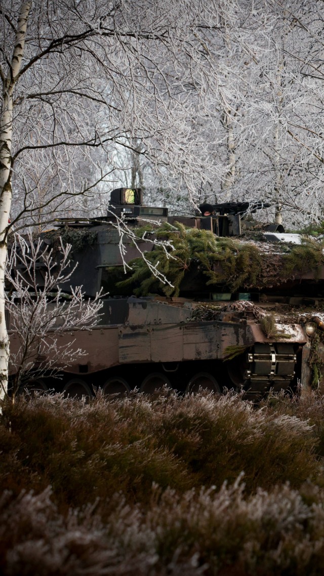 Леопард 2, танк, ОБТ, камуфляж, лес, Leopard 2, 2a6m, Can, MBT, tank, German, forest, Bundeswehr, camo, winter (vertical)