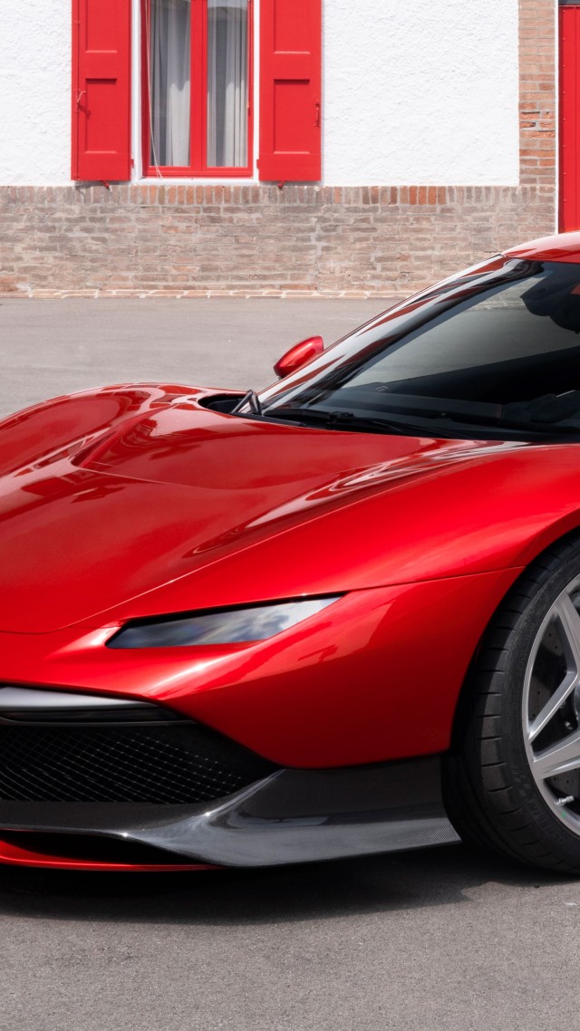 Феррари СП38, Ferrari SP38, 2018 Cars, Luxury cars, 4K, 8K (vertical)