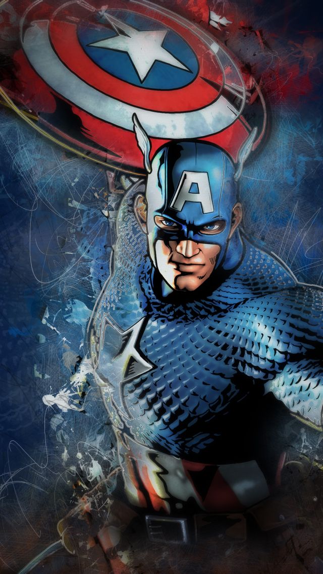 Капитан Америка, Captain America, Marvel Comics, 4K (vertical)
