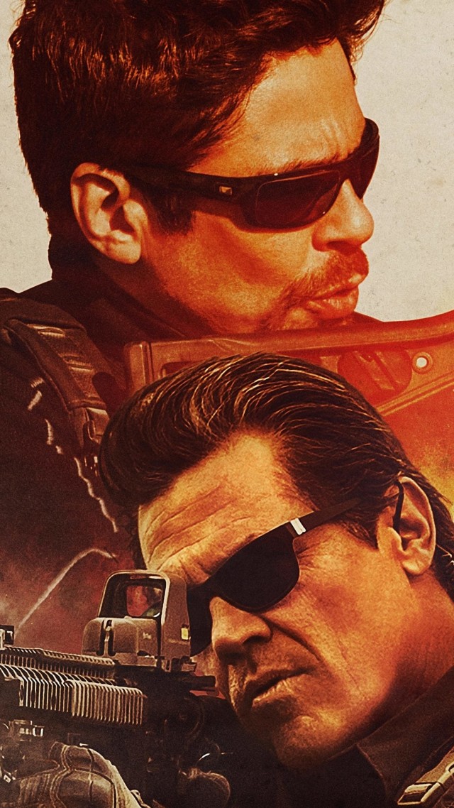 Убийца 2. Против всех, Sicario: Day Of The Soldado, Josh Brolin, Benicio Del Toro, poster, 4K (vertical)