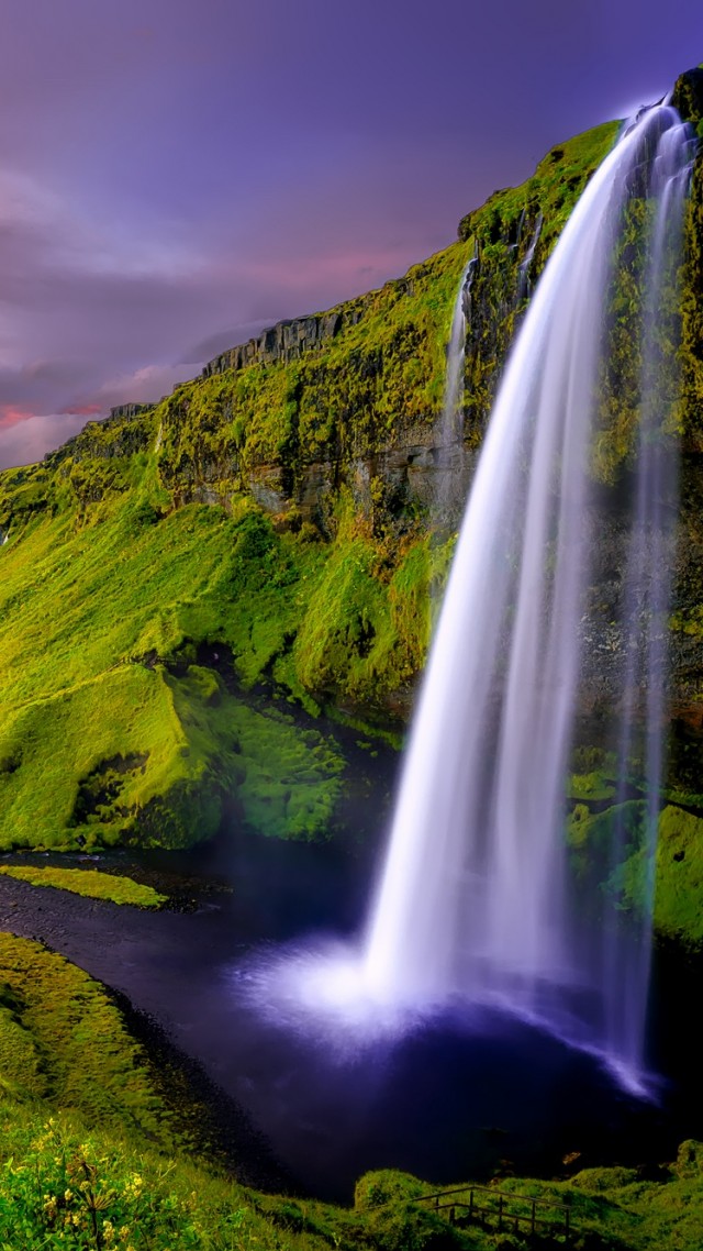 водопад, Iceland, falls, Waterfall (vertical)