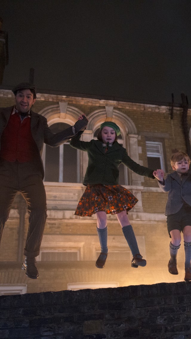 Мэри Поппинс возвращается, Mary Poppins Returns, Emily Blunt, Lin-Manuel Miranda, Ben Whishaw, 4K (vertical)