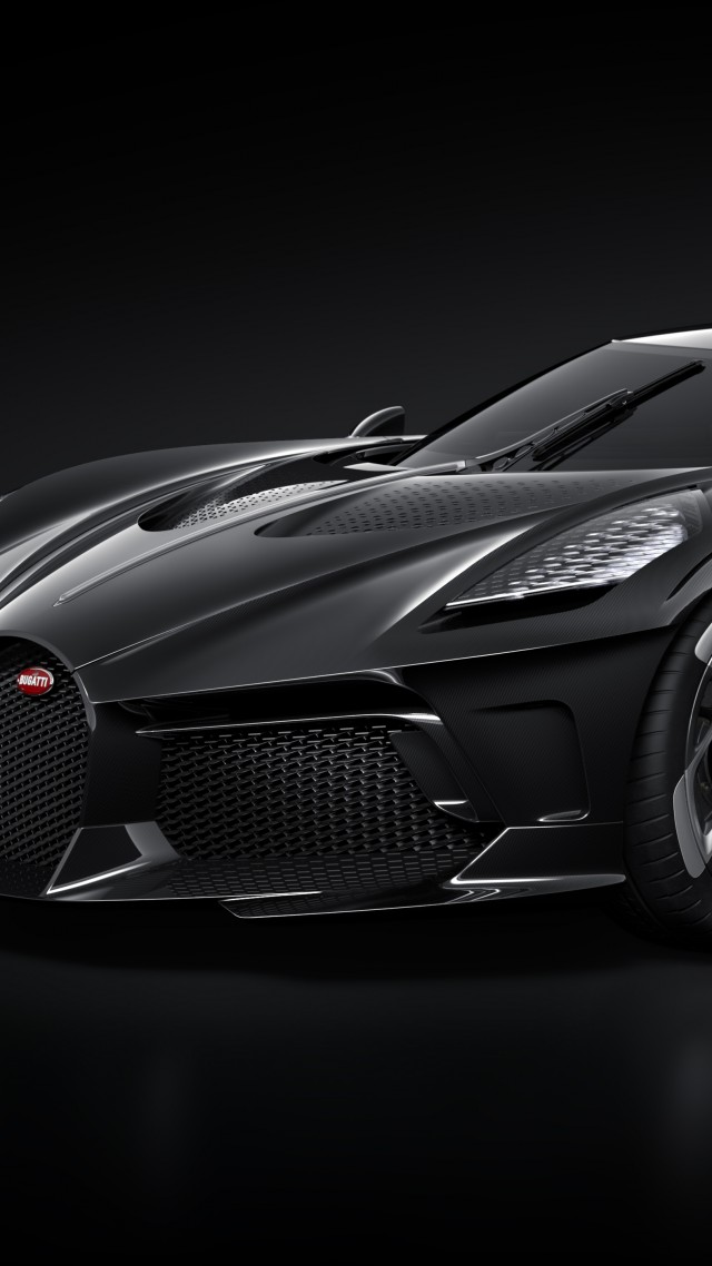Bugatti La Voiture Noire, Geneva Motor Show 2019, 2019 Cars, supercar, 5K (vertical)