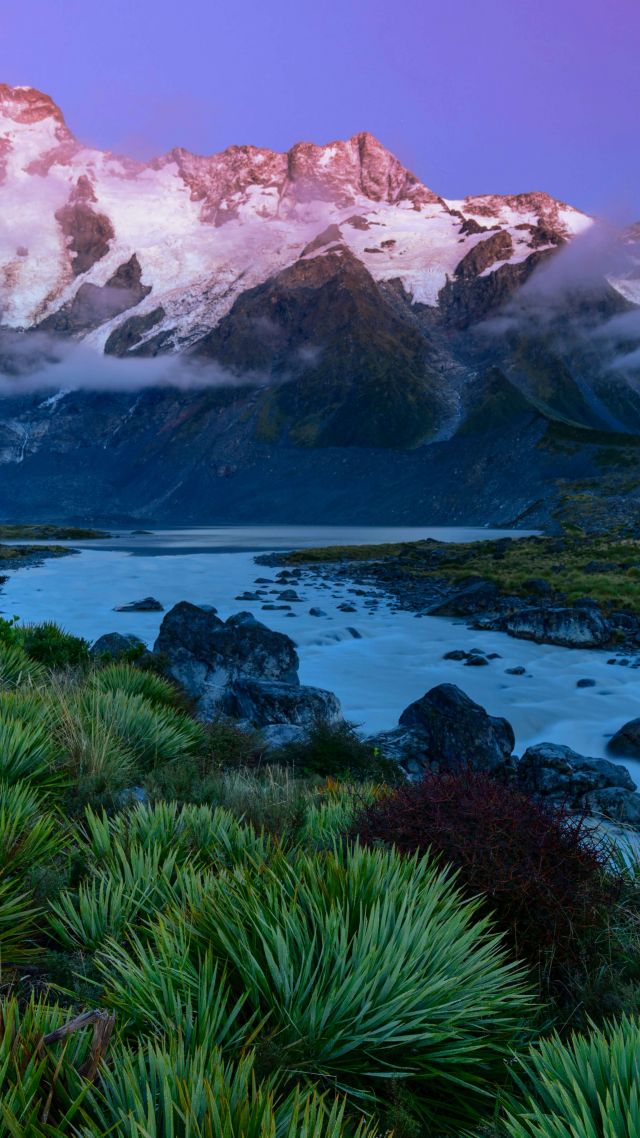 горы, Mount Cook National Park, New Zealand, mountains, 5K (vertical)