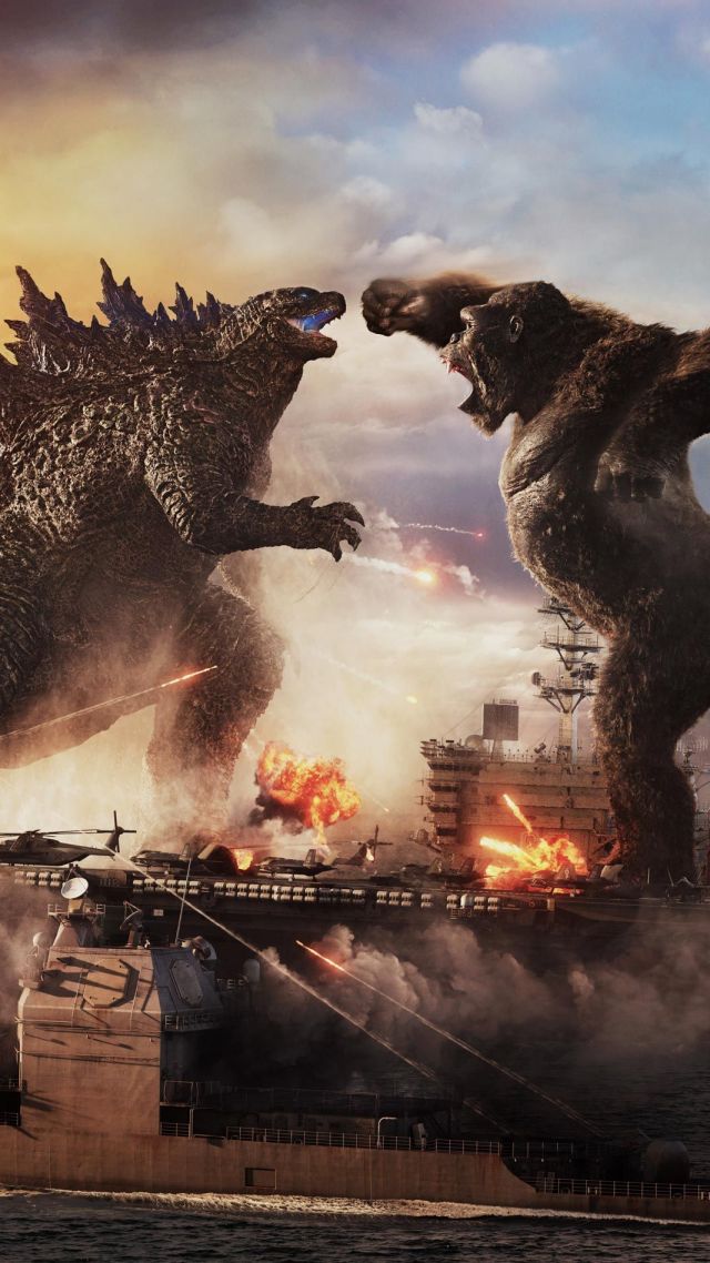 Годзилла против Конга, Godzilla vs Kong, 4K (vertical)