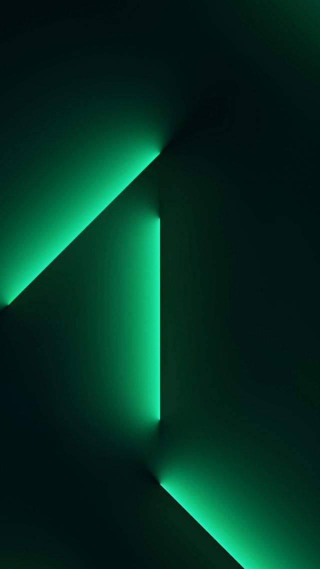 Айфон 13, iPhone 13 Pro, Alpine Green, light beams, abstract, iOS 16, 4K (vertical)