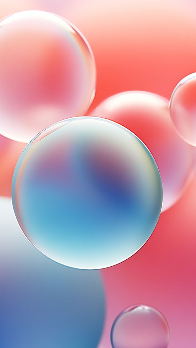glass, balls, orange, blue (vertical)