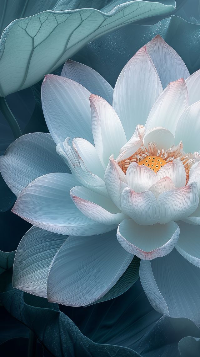 water lily, white (vertical)