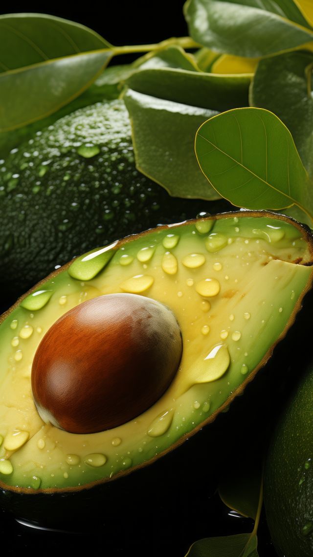 avocado, green, rain (vertical)