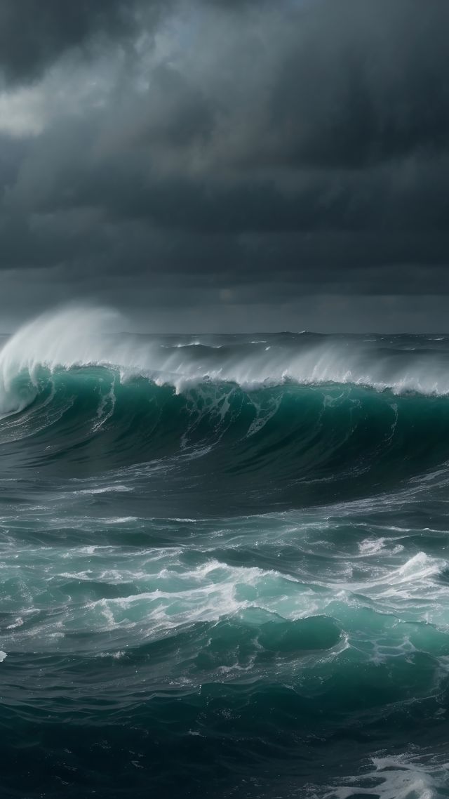 sea, ocean, waves (vertical)