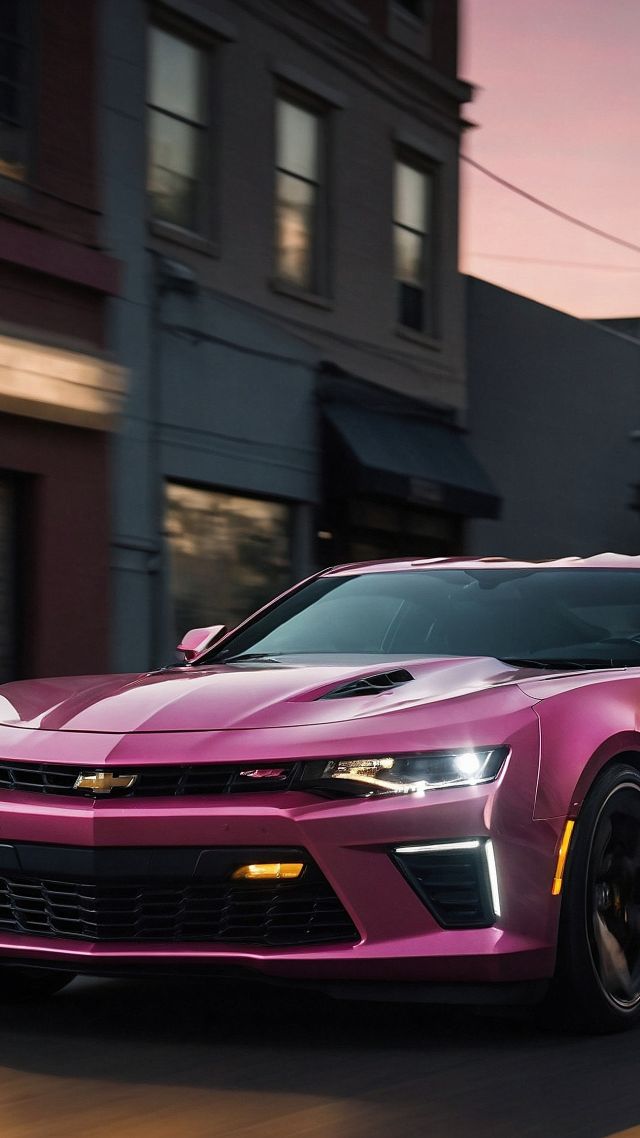Chevrolet Camaro, pink (vertical)