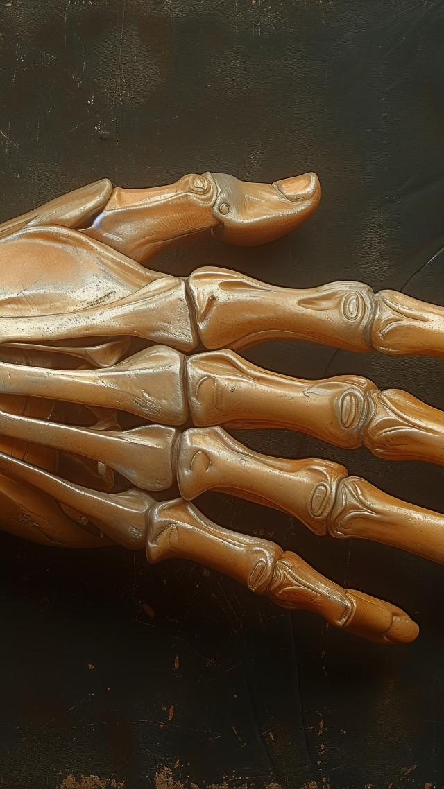 skeleton, hand (vertical)