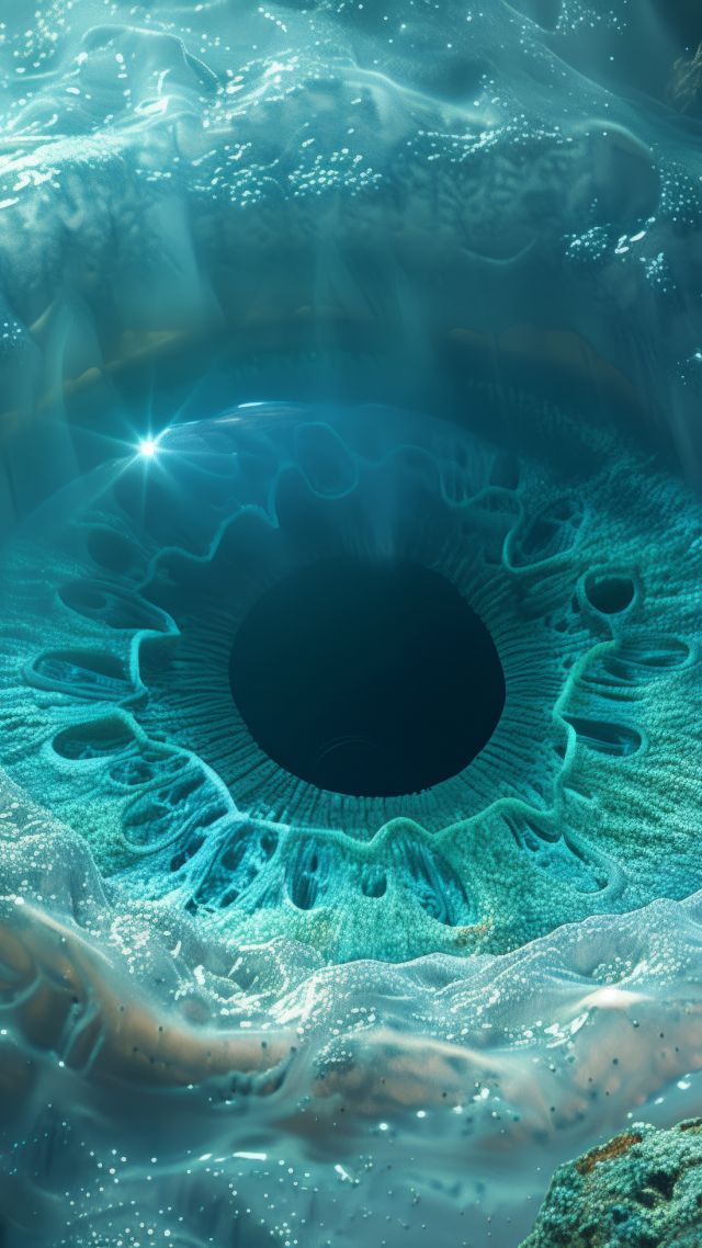 eye, blue, water (vertical)