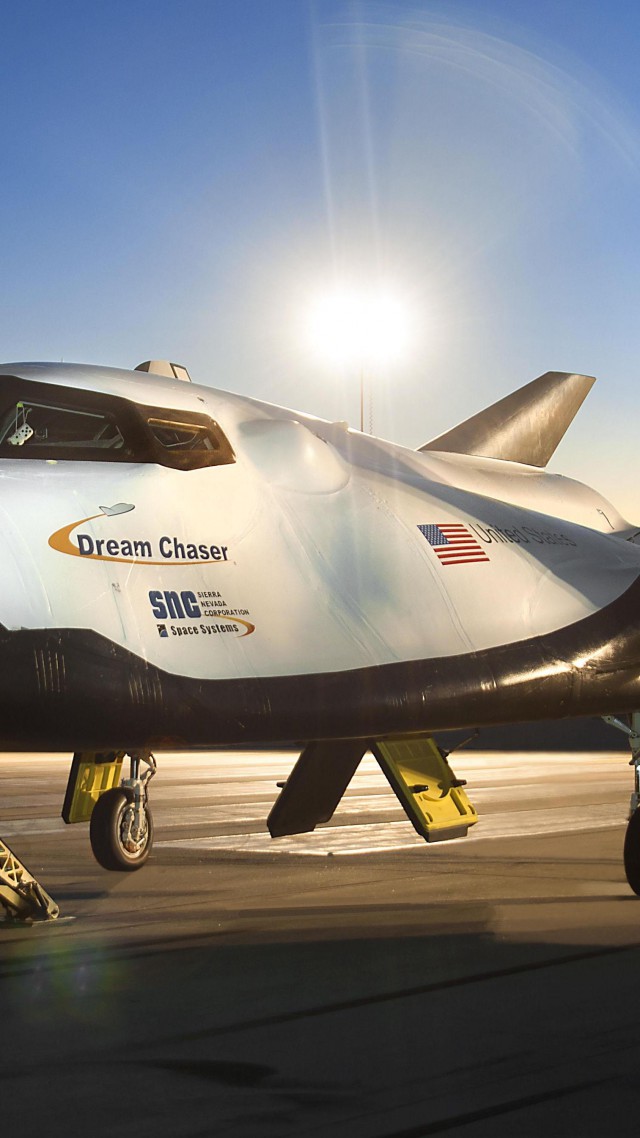 Дрим Чейсер, шатл, SpaceDev Dream Chaser, Space Transportation System, spaceship (vertical)