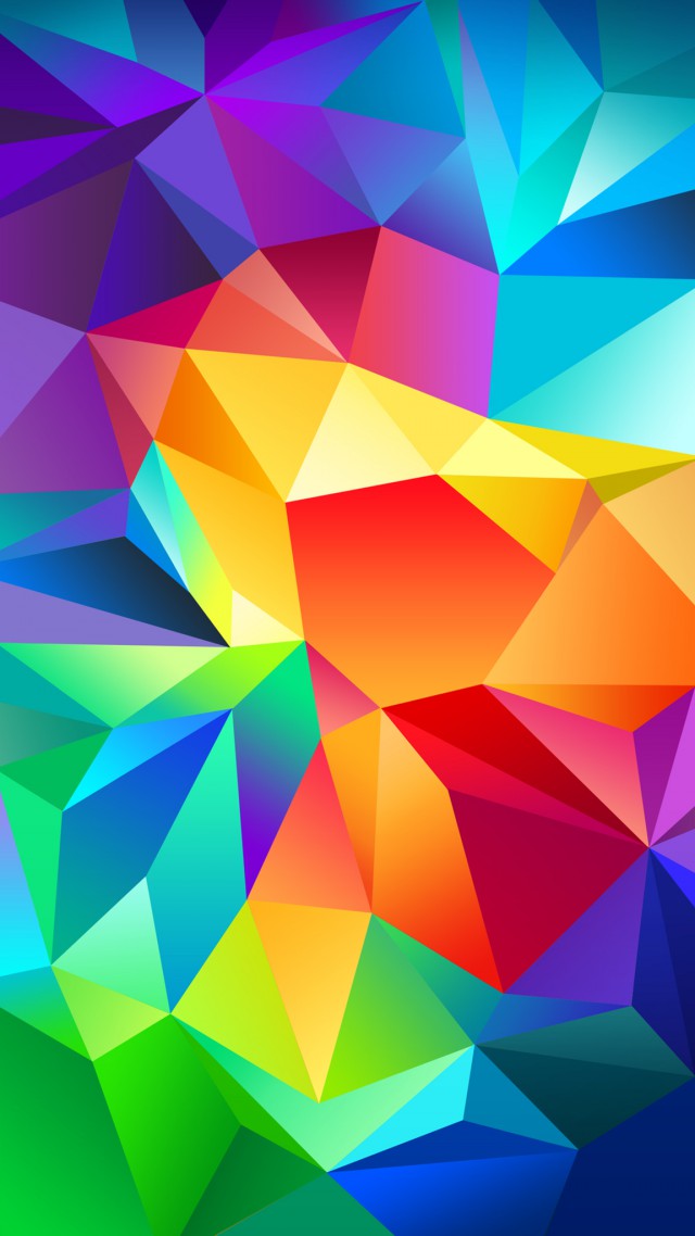 полигон, 4k, HD, цветной, андроид, фон, polygon, 4k, HD wallpaper, android wallpaper, triangle, background, orange, red, blue, pattern (vertical)