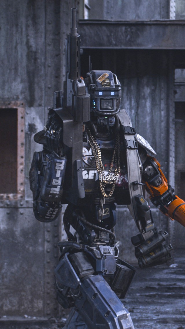 Робот по имени Чаппи, кино, фильм, робот, Chappie, Best Movies of 2015, Die Antwoord, robot, gun (vertical)