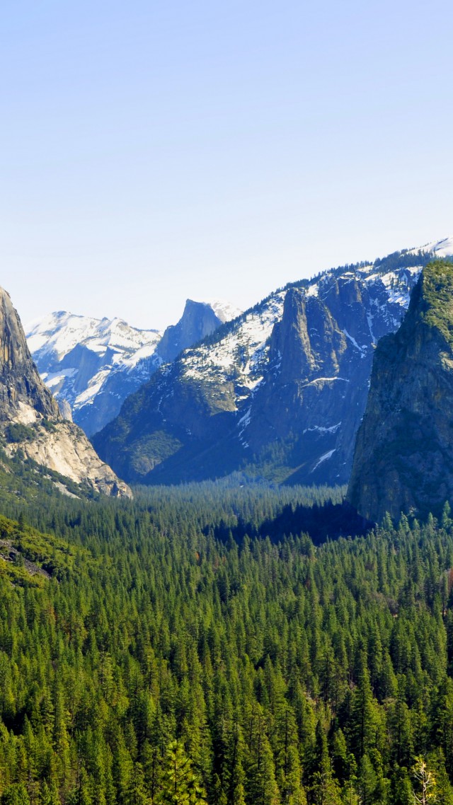 Обои Эпл, 5k, 4k, лес, горы, снег, El Capitan, 5k, 4k wallpaper, Yosemite, forest, OSX, apple, mountains (vertical)