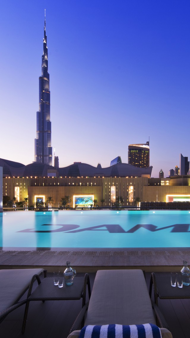 DAMAC Maison Hotel, Дубай, Лучшие отели, туризм, курорт, путешествие, бассейн, DAMAC Maison Hotel, Dubai, Best hotels, tourism, travel, resort, booking, vacation, pool (vertical)