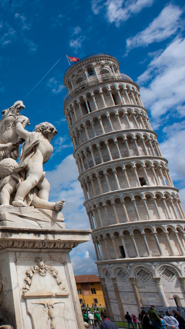 Пизанская башня, Италия, Туризм, Путешествие, Leaning Tower of Pisa, Italy, Travel, Tourism (vertical)