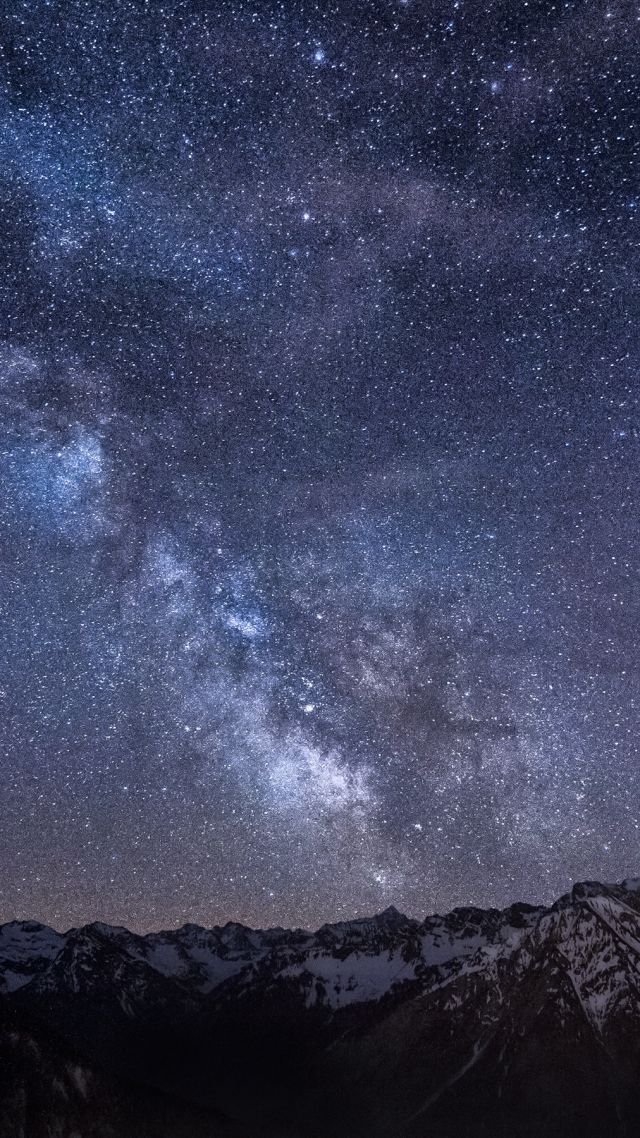 Бад-Хинделанг, 4k, HD, Германия, Звезды, ночь, горы, туманность, Млечный Путь, Bad Hindelang, 4k, HD wallpaper, Germany, Stars, night, mountains, nebula, Milky Way (vertical)