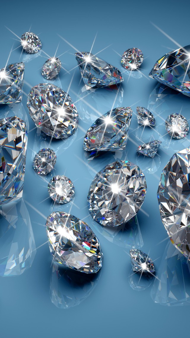 Бриллианты, 4k, 5k, голубой, свет, блеск, diamonds, 4k, 5k wallpaper, blue, light, shine (vertical)
