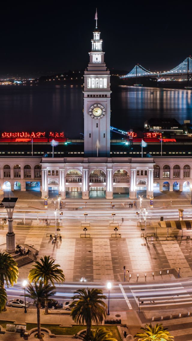 Ферри билдинг, Сан Франциско, Калифорния, США, путешествие, туризм, Ferry Building, San Francisco, California, USA, travel, tourism (vertical)