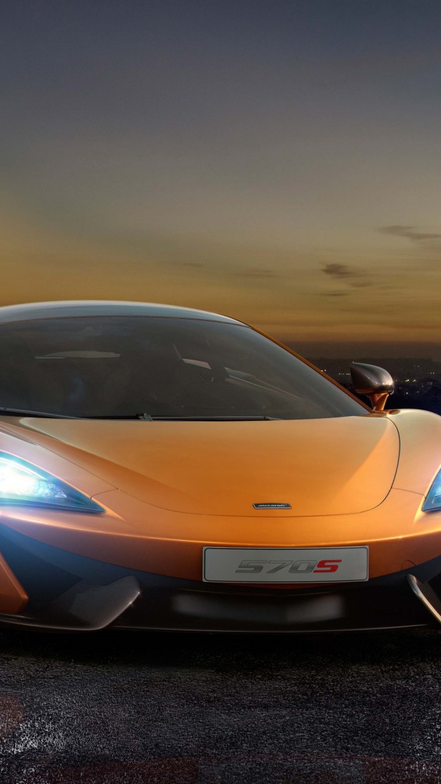 МакЛарен 570С МСО, спортивная серия, оранжевый, автомобили 2016, McLaren 570S MSO, sport series, orange (vertical)