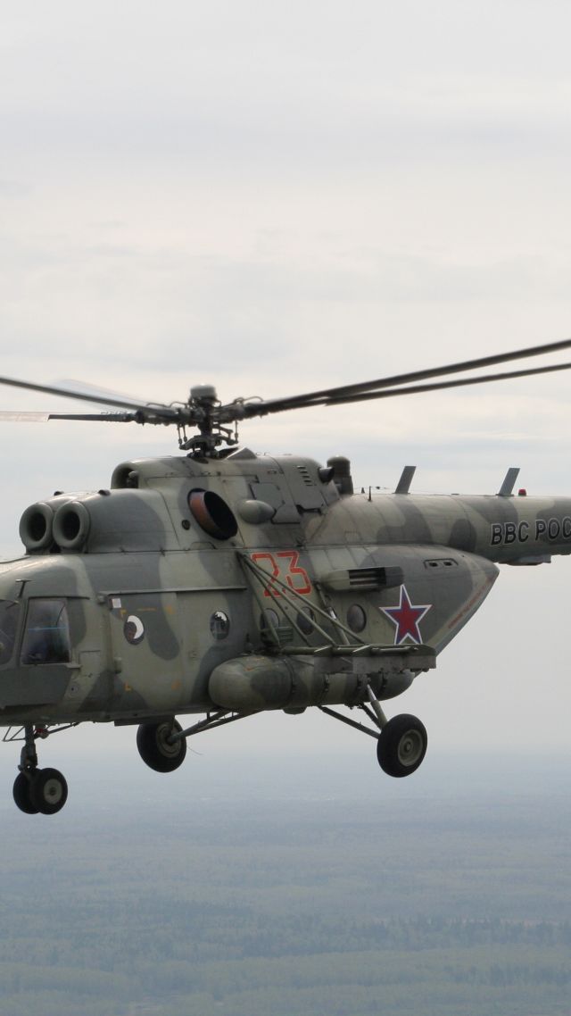 МИ-8, ударный вертолет, MI-8, fighter helicopter (vertical)