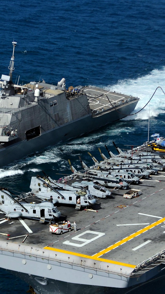 ЮСС Фридом, ЛЦС-1, литоральный боевой корабль, ВМС США, USS Freedom, LCS-1, lead ship, Freedom class, littoral combat, USA Navy (vertical)