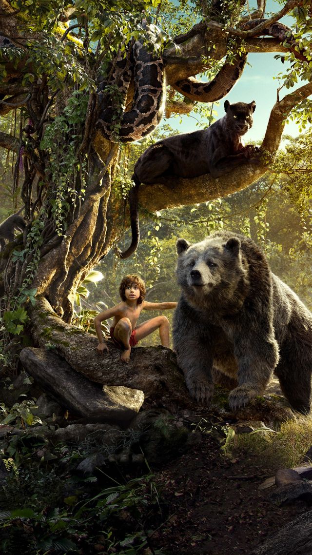 Книга джунглей, Лучшие фильмы, Маугли, Багира, The Jungle Book, Best Movies, Mowgli, Bagheera (vertical)