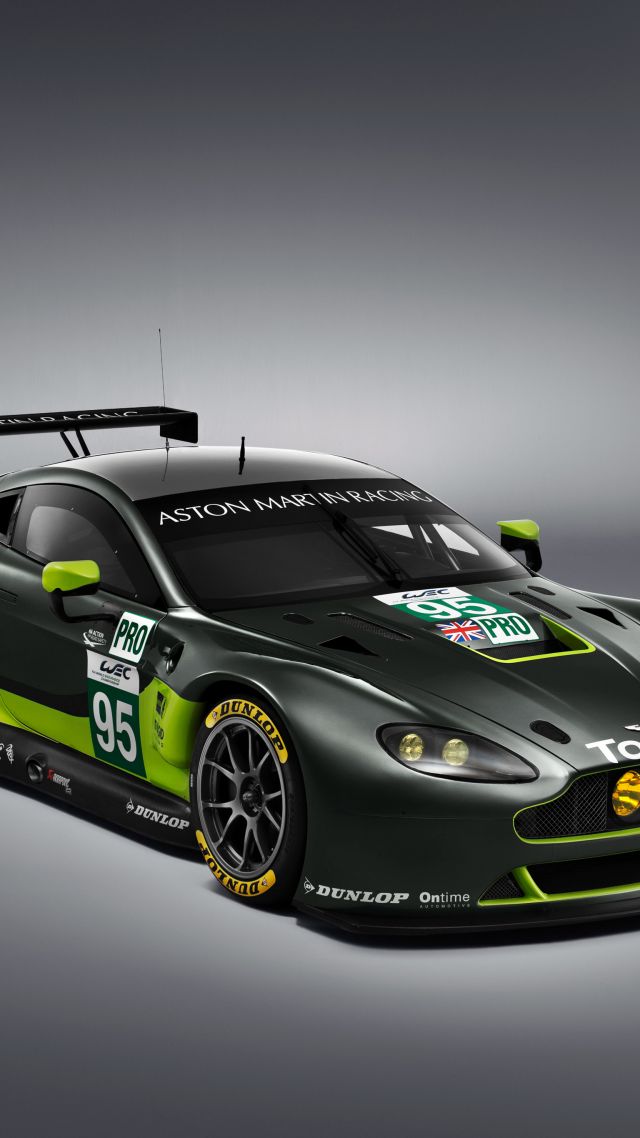 Астон мартин В8, ГТЕ, гоночные автомобили, Aston Martin V8 Vantage GTE, racing cars (vertical)