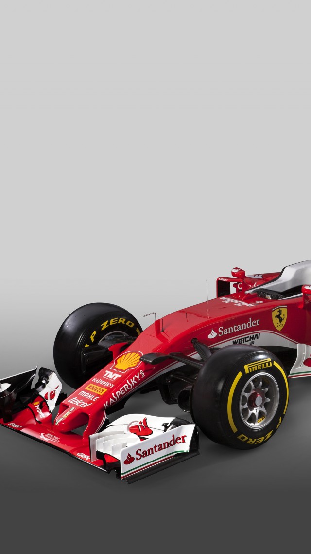 Феррари СФ-16-Ш, Формула 1, Ф1, красный, Ferrari SF16-H, Formula 1, F1, red (vertical)