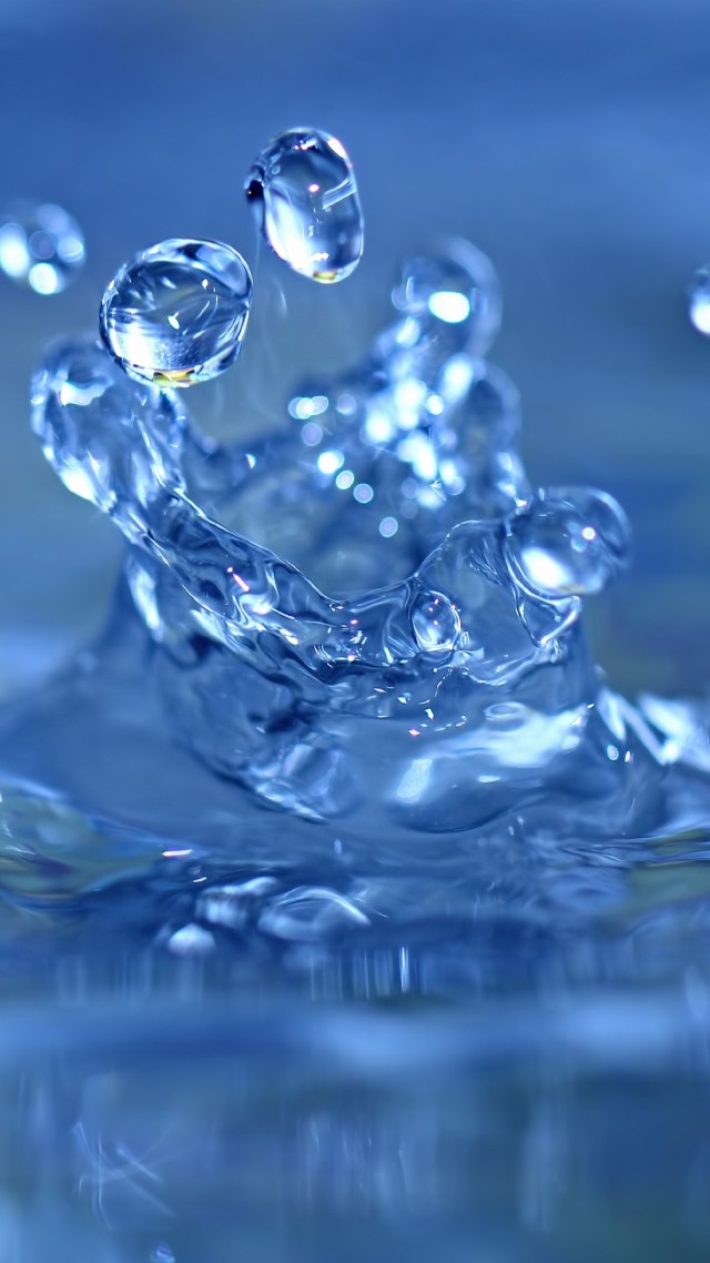 вода, 4k, 5k, всплеск, капли, макро, голубая, water, 4k, 5k wallpaper, splash, drops, close-up, macro, blue (vertical)